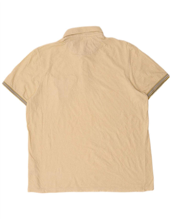 Ted Baker Herren-Poloshirt, Größe 5 XL, gelb gefleckte Baumwolle