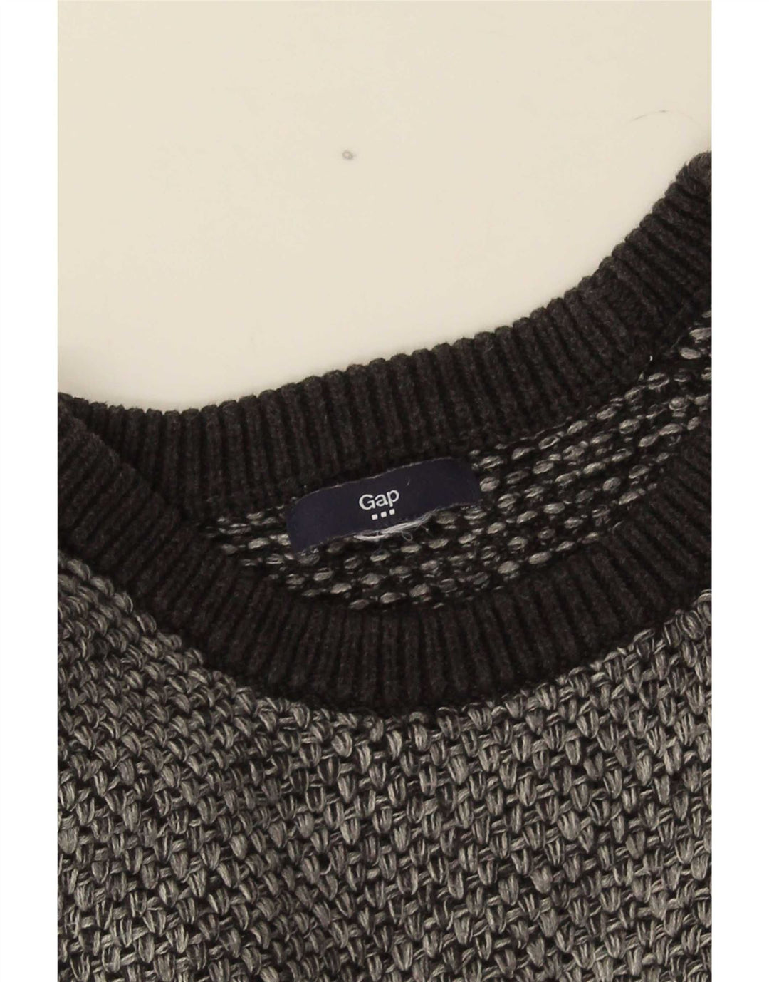 Gap Herren-Pullover mit Rundhalsausschnitt, Größe S, Grau meliert