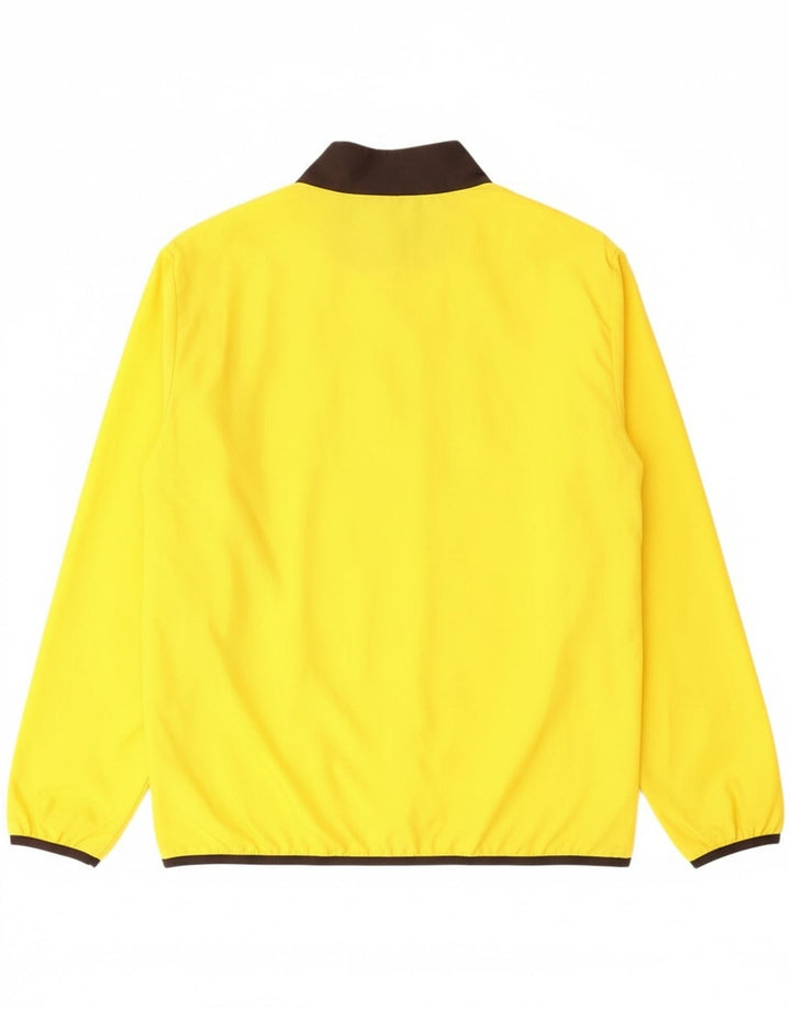 Puma Herren-Trainingsanzugoberjacke aus mittelgelbem Colourblock-Polyester