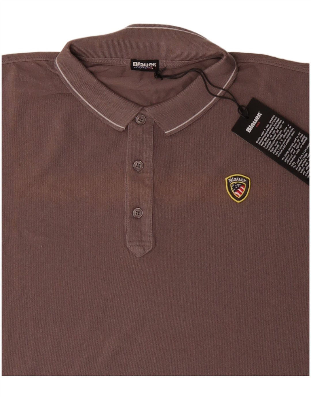 BLAUER Herren Poloshirt XL Grau Baumwolle