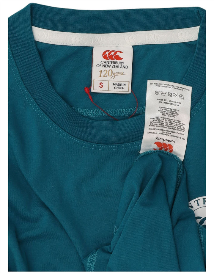 CANTERBURY Herren T-Shirt Top Small Blau Baumwolle