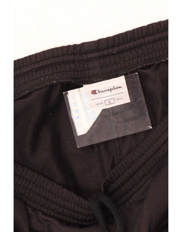 Champion Herren-Trainingshose mit Grafik, groß, schwarzes Farbblock-Polyester