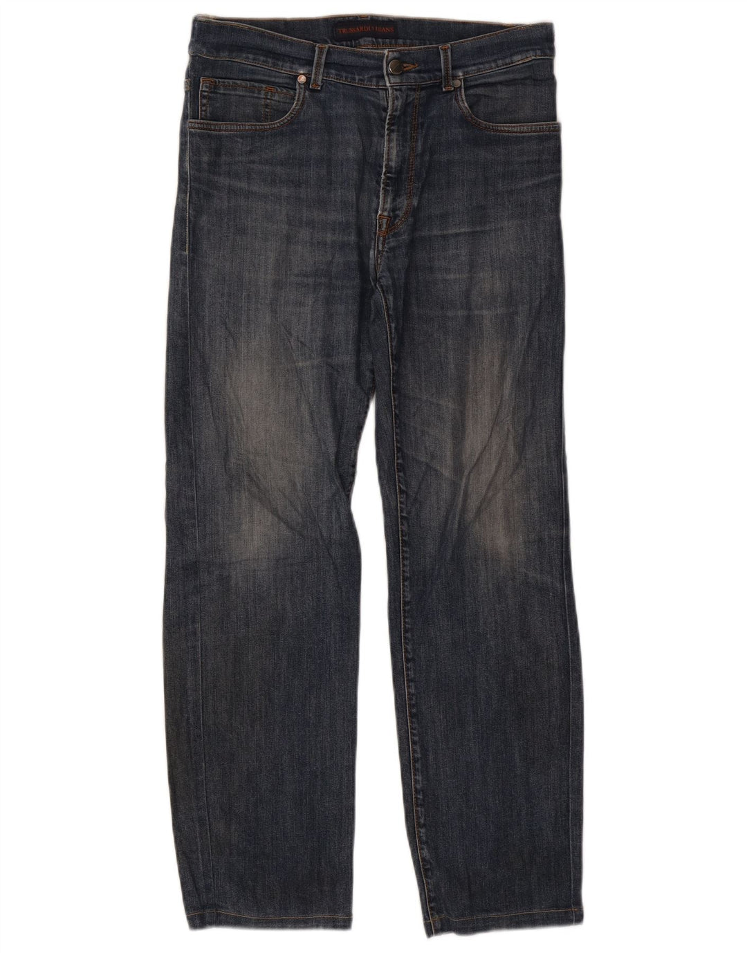 Trussardi Herren Straight Jeans W32 L28 Blau
