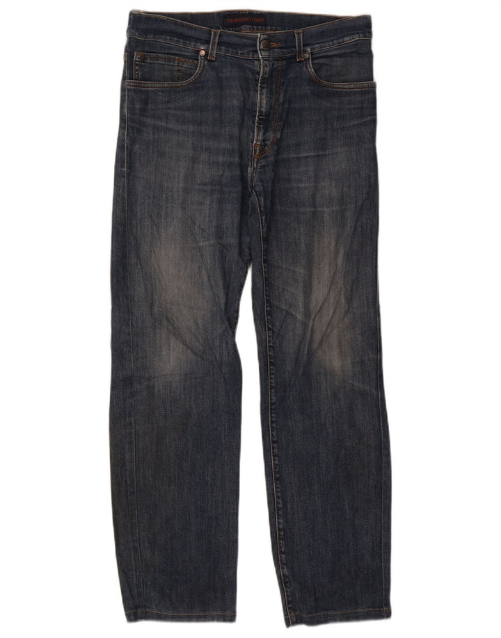Trussardi Herren Straight Jeans W32 L28 Blau