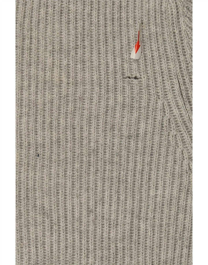 Zara Herren-Pullover mit Rundhalsausschnitt, Mittelgraues Polyester