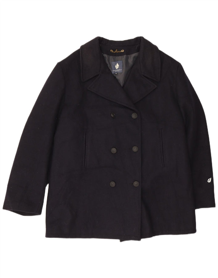 Michel Beaudouin Herren Pea Coat IT 56 4XL Marineblaue Wolle