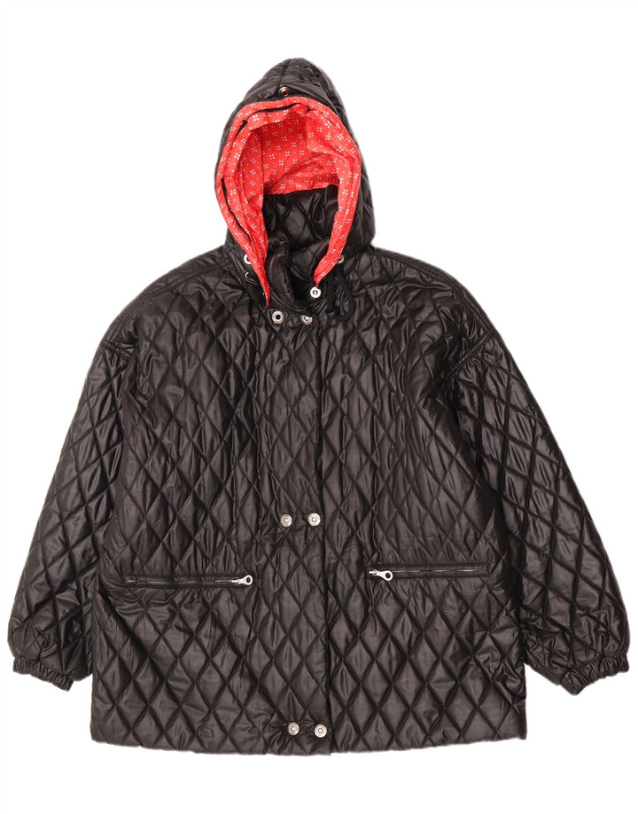 Übergroße Steppjacke mit Kapuze für Damen von Belfe & Belfe IT 44 Medium Schwarz