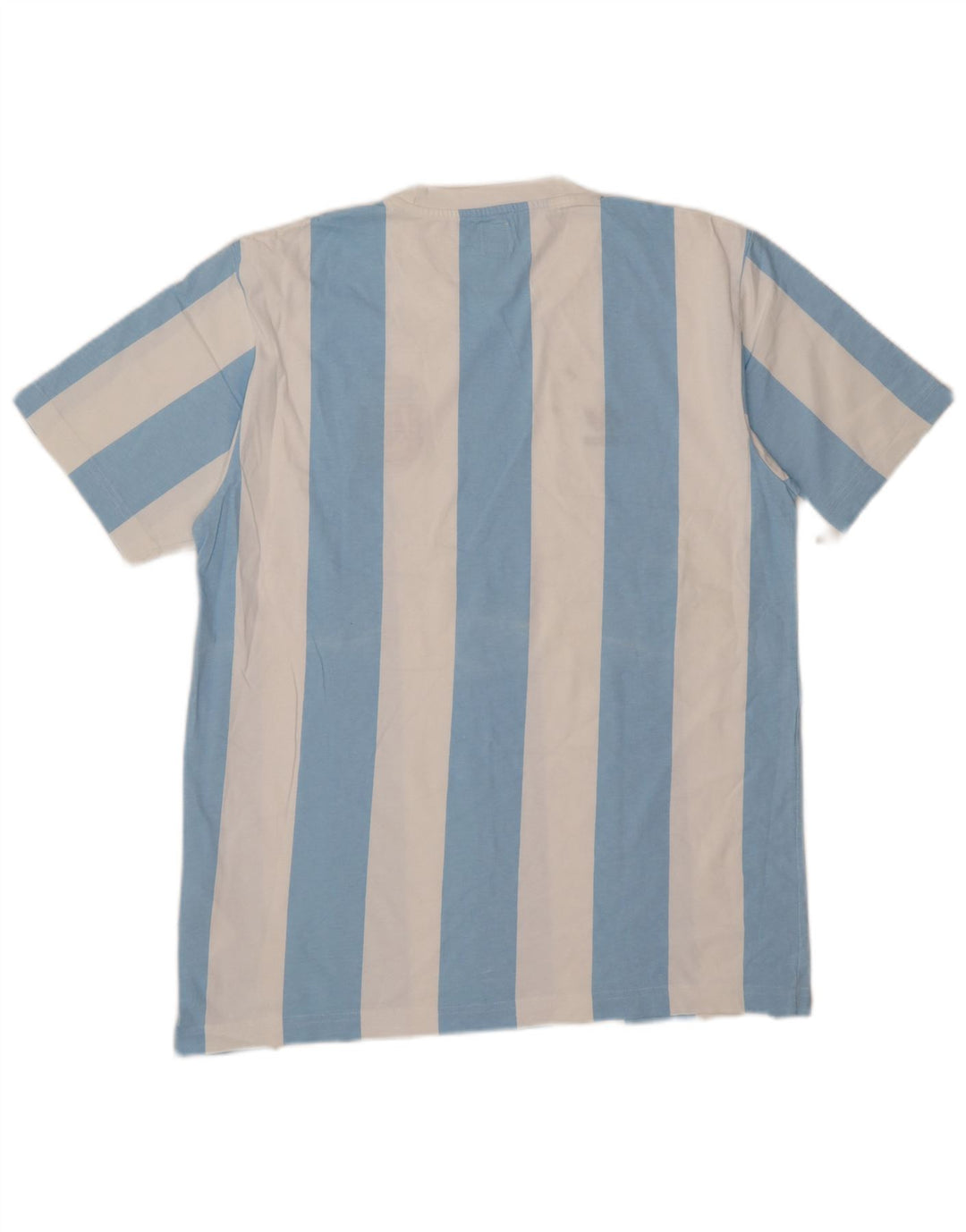 Adidas Herren Grafik T-Shirt Top Mittelblau gestreift aus Baumwolle