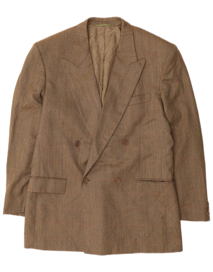 City Time Herren-Blazer, zweireihig, IT 50, große braune Wolle