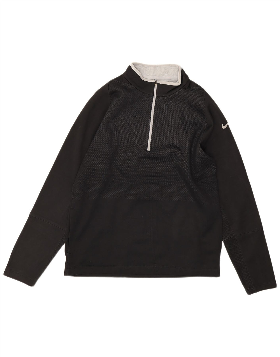 NIKE Herren Therma-Fit Zip Neck Sweatshirt Pullover Medium Schwarz Polyester