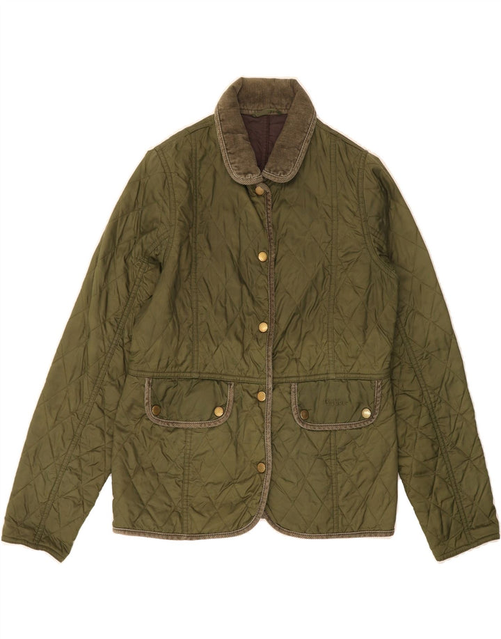 BARBOUR Girls Quilted Jacket 14-15 Years 2XL Green Polyamide Vintage Barbour and Second-Hand Barbour from Messina Hembry 
