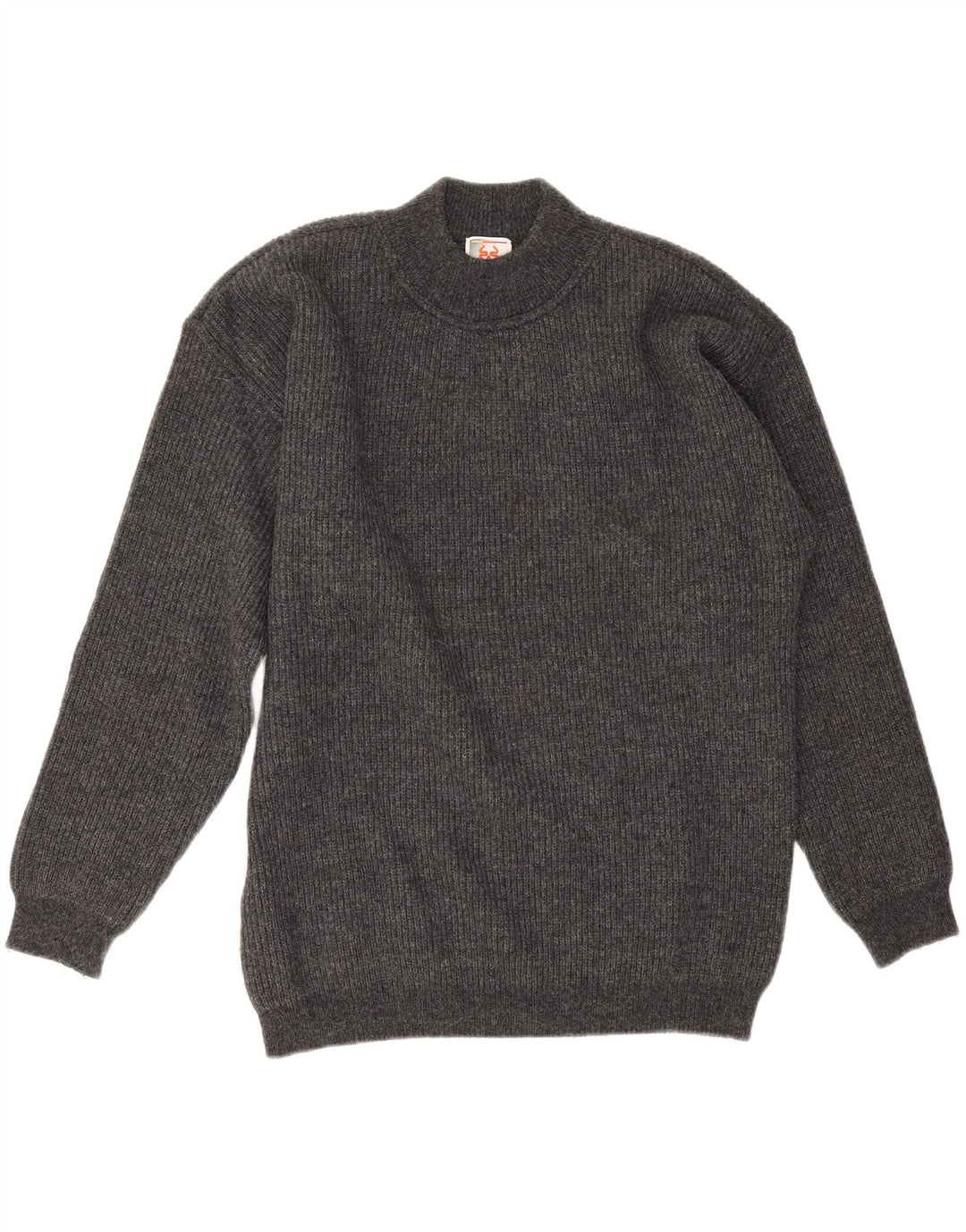 Rollkragenpullover für Herren von Stefanel, mittelgraue Wolle