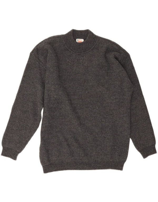 Rollkragenpullover für Herren von Stefanel, mittelgraue Wolle