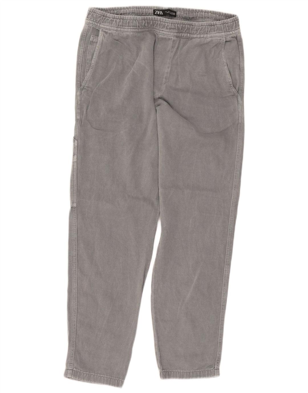 Gerade Cargo-Hose für Damen von ZARA, Größe L, W32, L29, Grau, Baumwolle