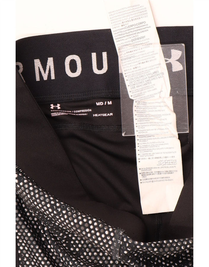 Under Armour Damen Heat Gear Leggings UK 14 Medium Schwarz Polyester