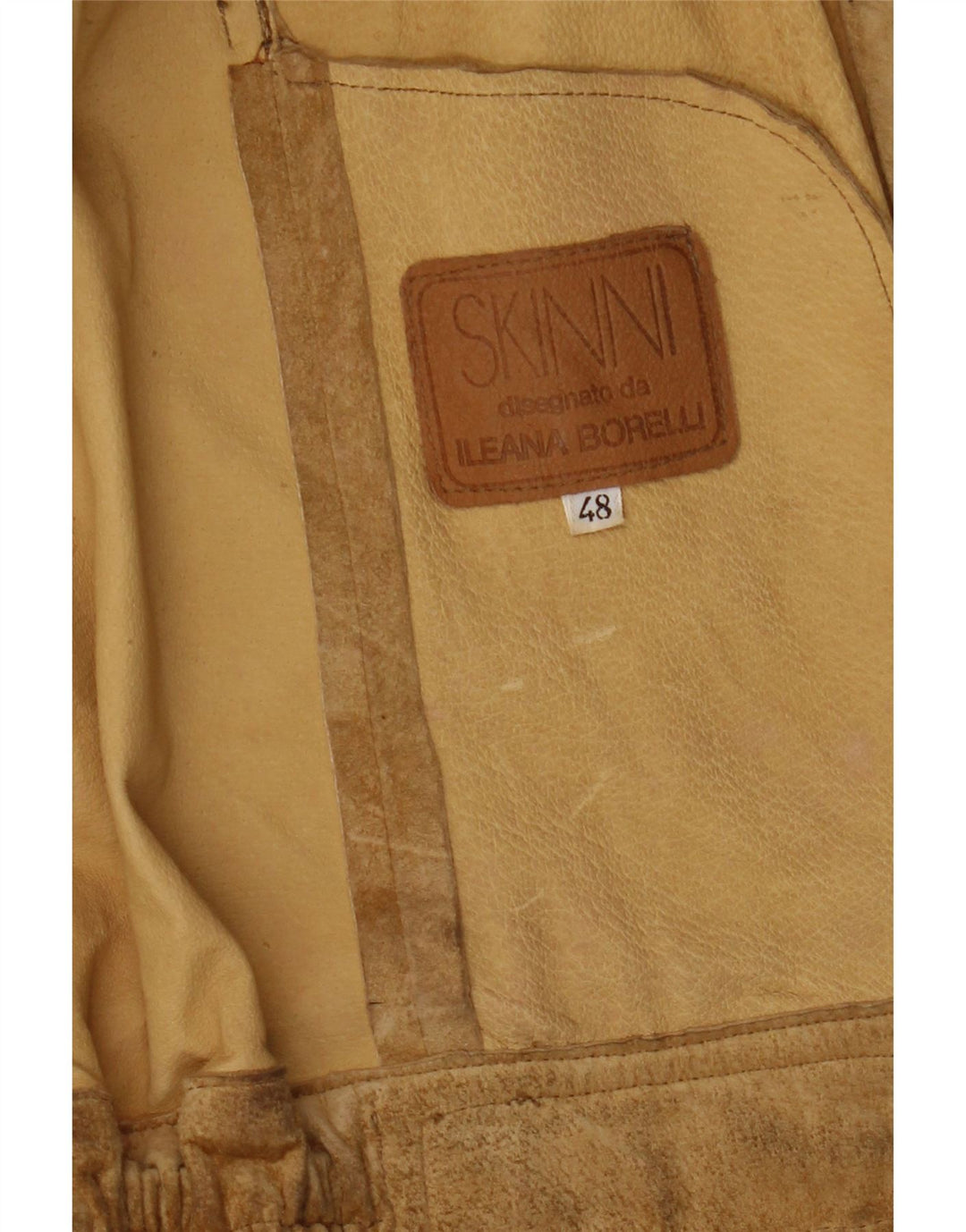 Skinni Damen Wildlederjacke IT 48 XL Beige
