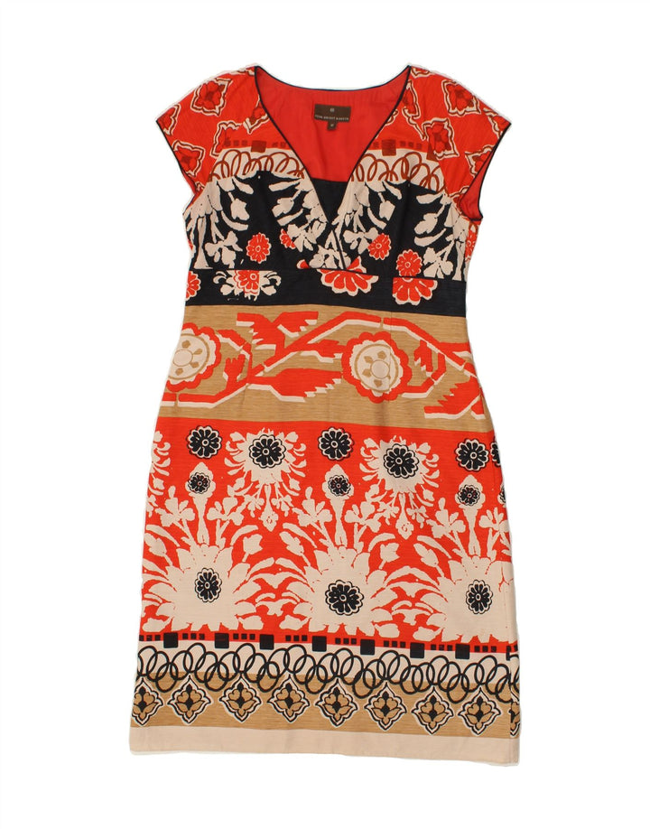 FENN WRIGHT MANSON Womens Sleeveless Sheath Dress UK 12 Medium Red Floral Vintage Fenn Wright Manson and Second-Hand Fenn Wright Manson from Messina Hembry 