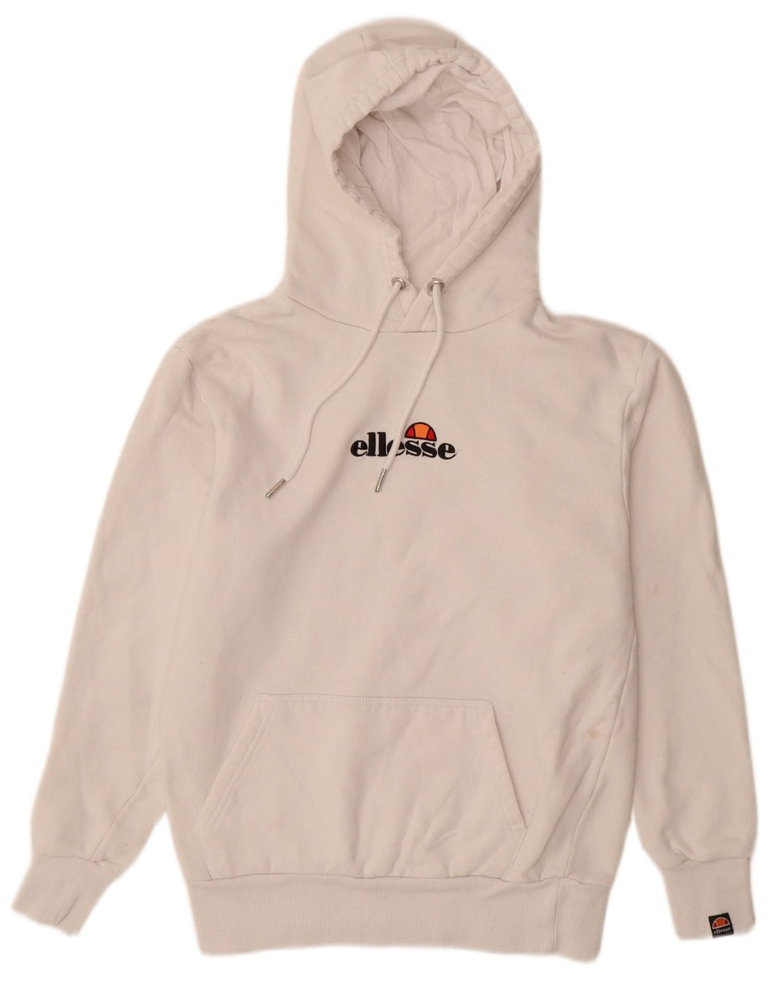 ELLESSE Herren-Kapuzenpullover mit Grafik, Größe S, cremefarbene Baumwolle