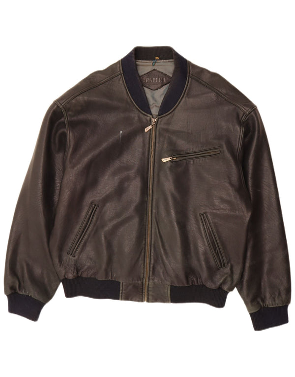 Trapper Herren Lederjacke IT 54 2XL Schwarz