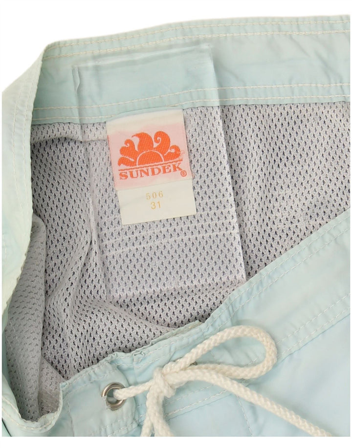 SUNDEK Herren-Badeshorts aus mittelblauem Colourblock-Nylon