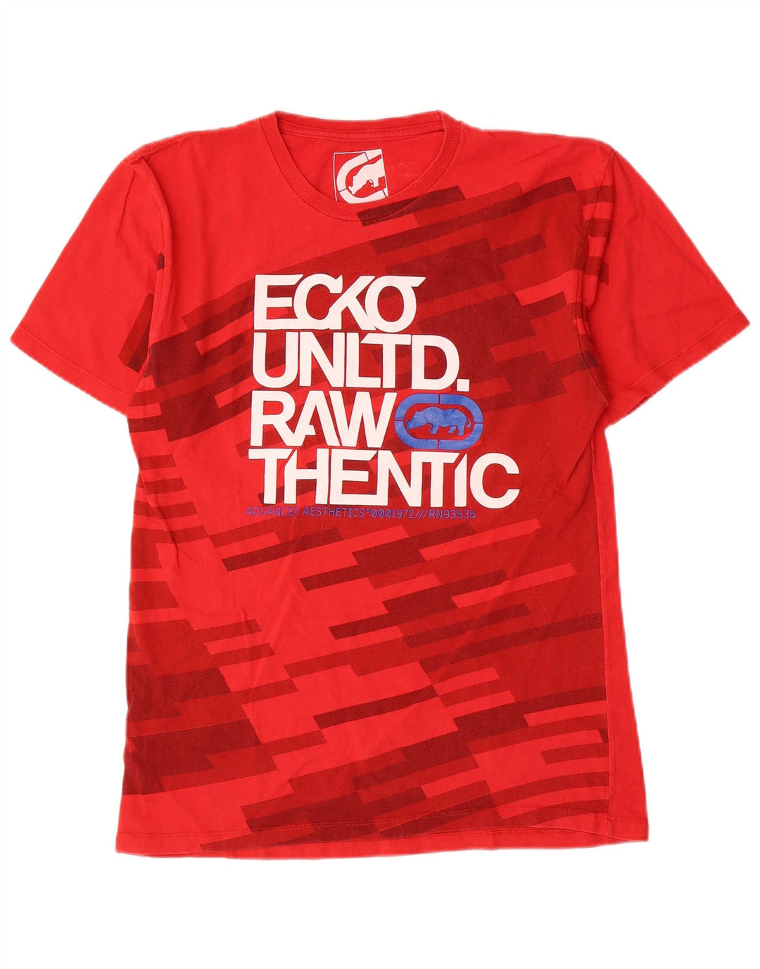 Ecko Unltd Herren-T-Shirt mit Grafik, klein, rot, geometrisch, Baumwolle