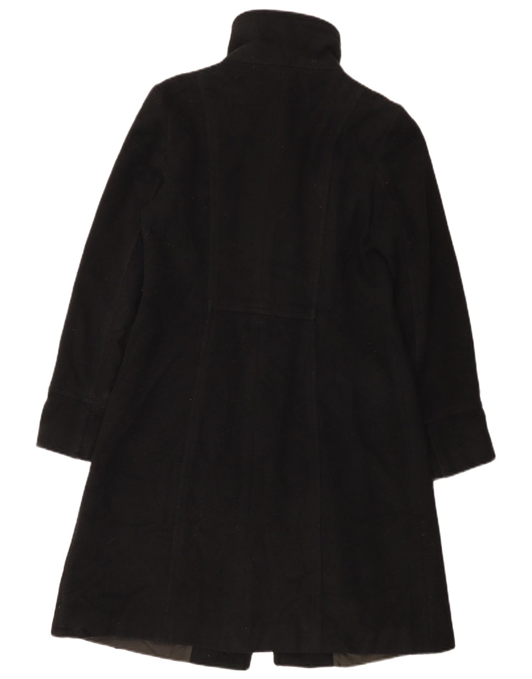 Zara Damen Mantel UK 12 Mittelschwarze Wolle