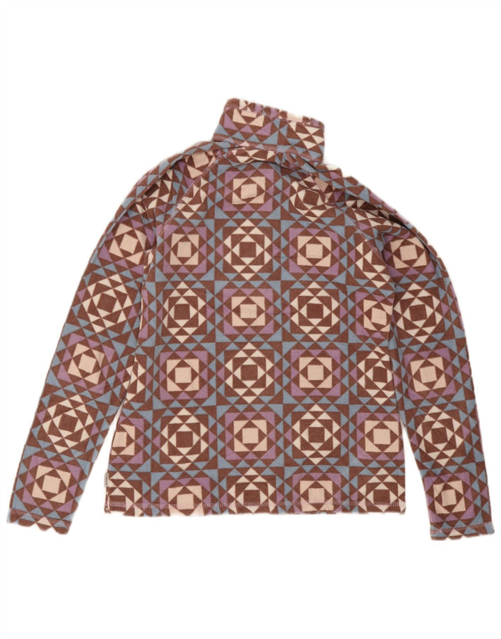 Eddie Bauer Damen-Oversize-Fleecepullover UK 6 XS Mehrfarbig geometrisch