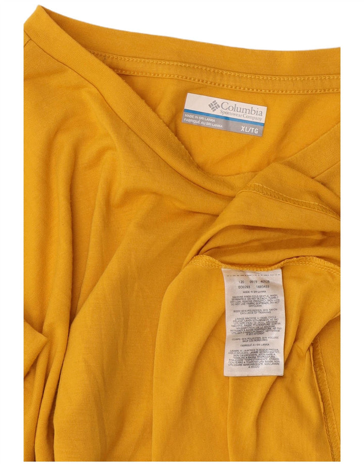 Columbia Herren Grafik T-Shirt Top XL Gelb Polyester