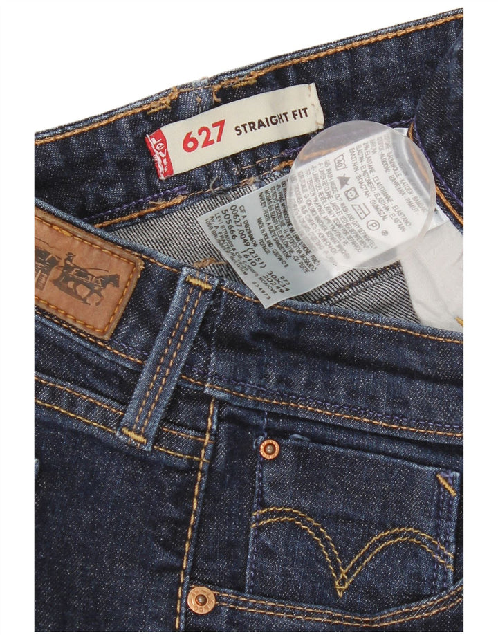 Levi's Damen 627 Straight Jeans W30 L29 Blaue Baumwolle