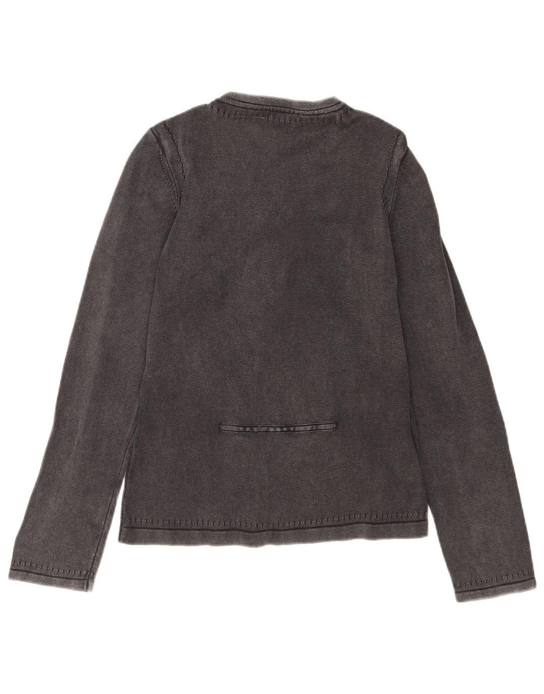 Marlboro Classics Damen-Cardigan-Pullover UK 14 Große graue Baumwolle