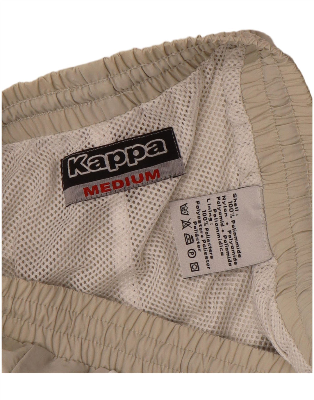 Kappa Herren-Trainingshose, mittelbeigefarbenes Colourblock-Polyamid