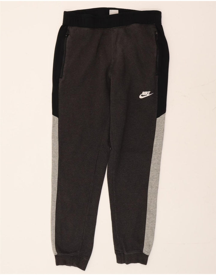Nike Herren-Trainingshose, Jogginghose, Größe S, Grau, Colourblock-Baumwolle