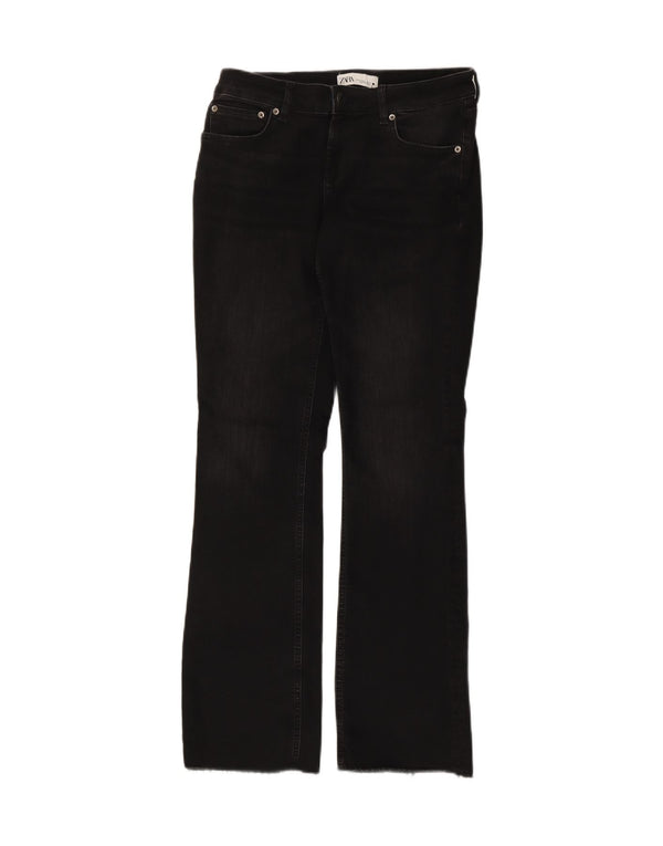 Zara Damen Bootcut Jeans EU 40 Medium W30 L31 Schwarze Baumwolle
