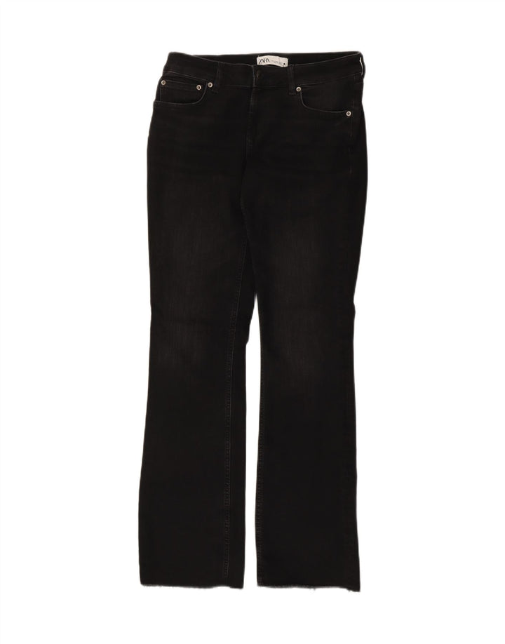 Zara Damen Bootcut Jeans EU 40 Medium W30 L31 Schwarze Baumwolle