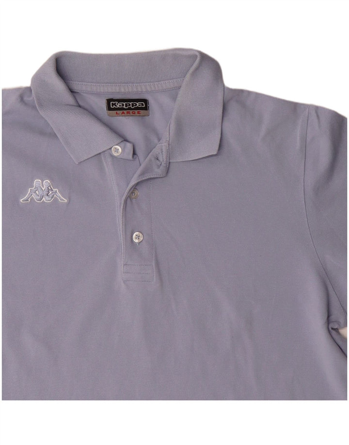 KAPPA Herren Poloshirt Large Lila Baumwolle