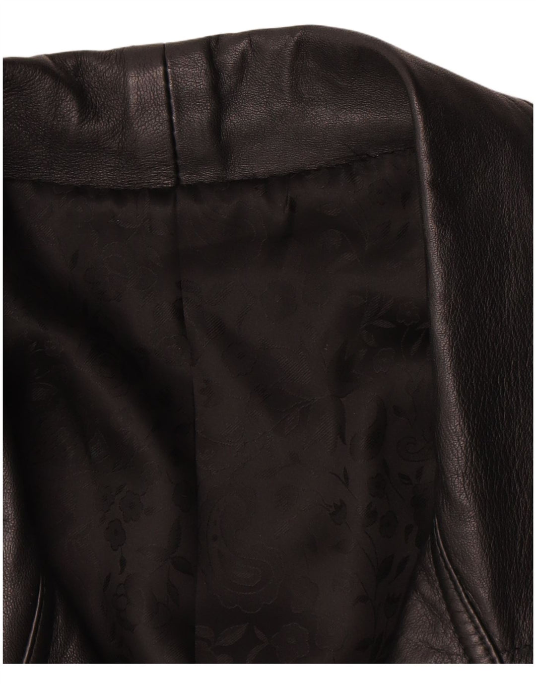 Vintage Damen Bomber Lederjacke UK 18 XL Schwarz