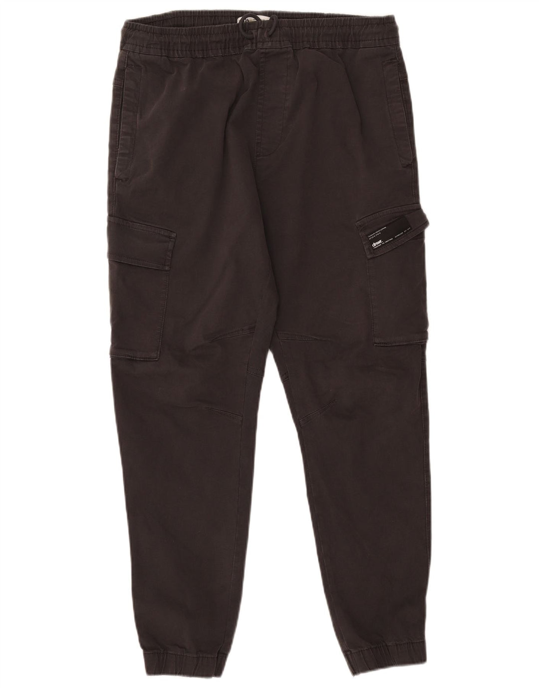 Zara Herren Jogger Cargo Hose EU 42 Large W32 L28 Schwarze Baumwolle