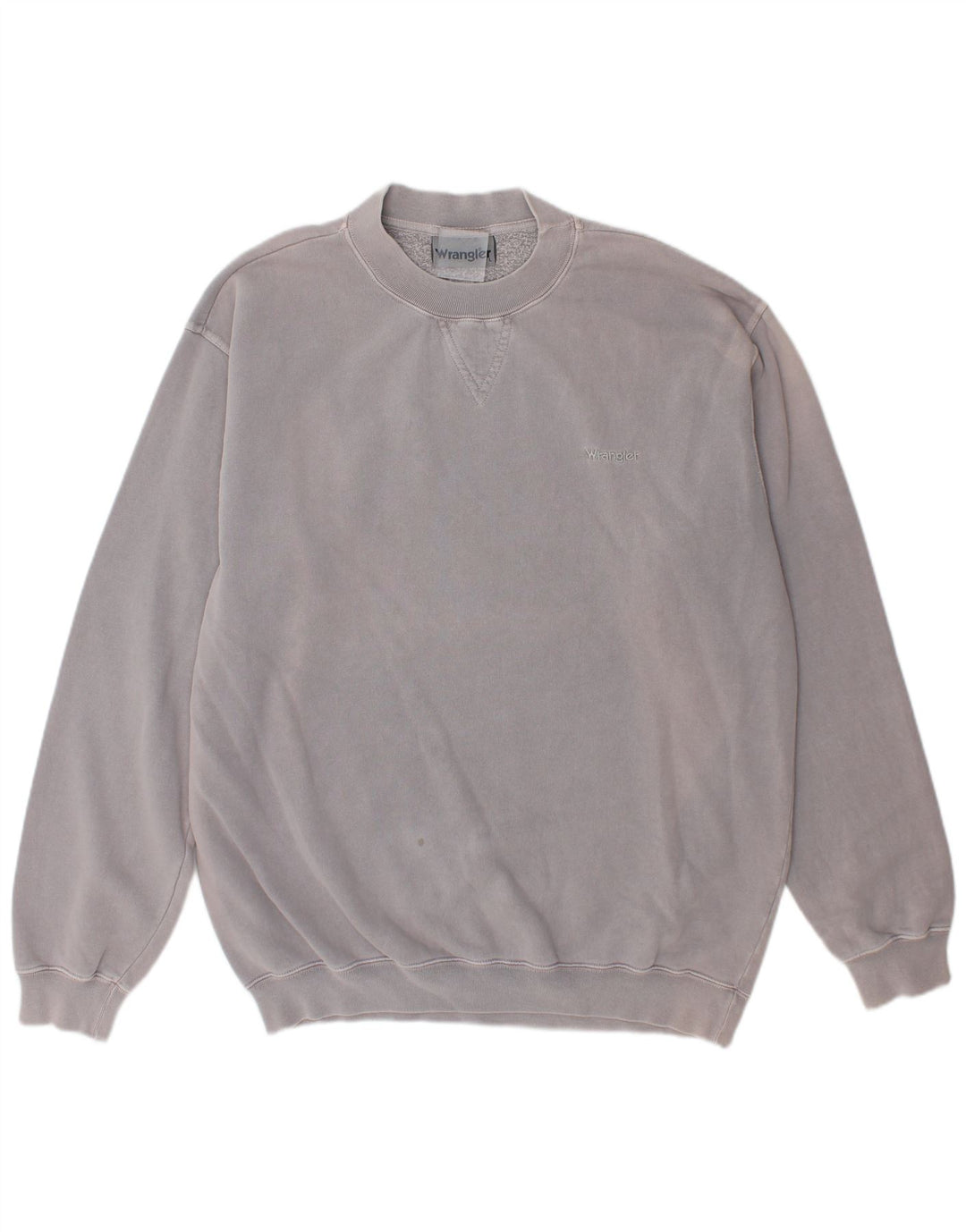 Wrangler Herren-Sweatshirt-Pullover, große graue Baumwolle