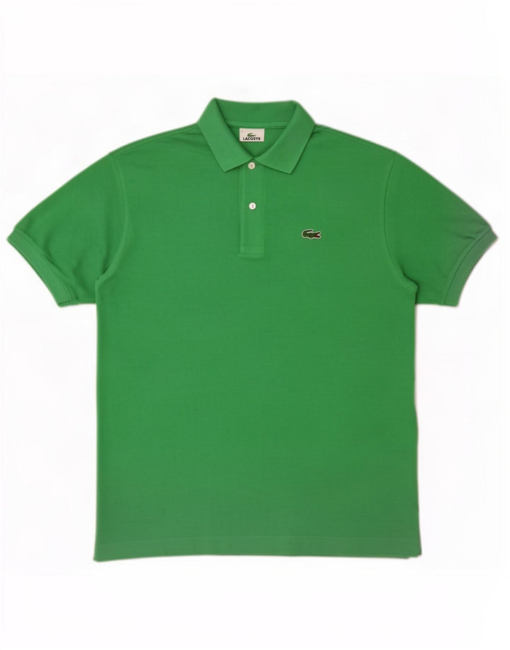 Lacoste Herren-Poloshirt, Größe 5, große grüne Baumwolle
