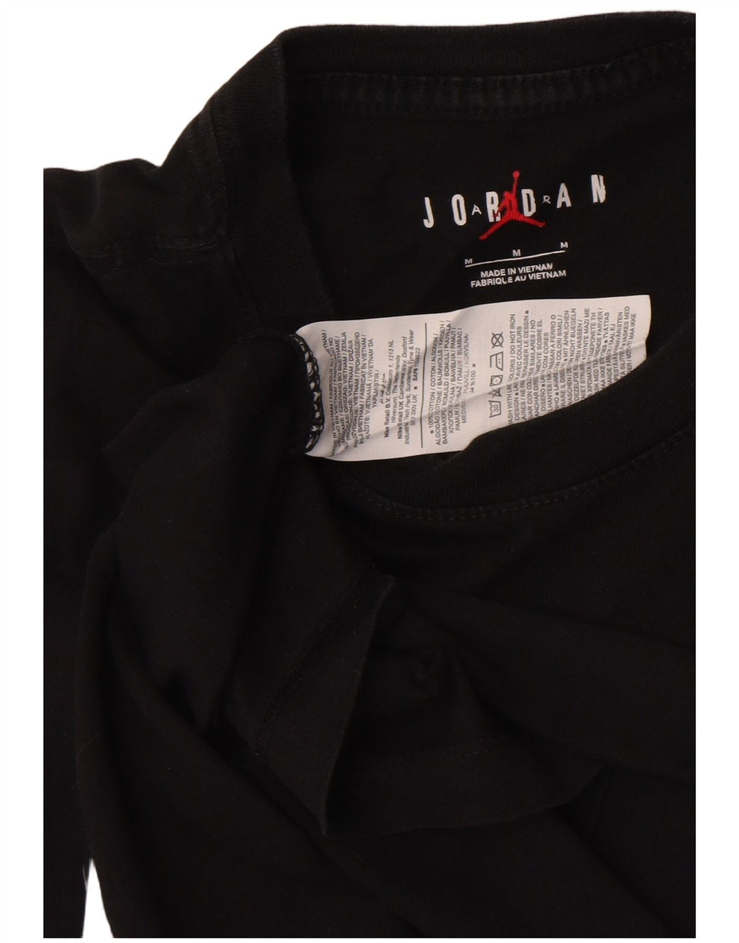 Jordan Herren Air Graphic T-Shirt Top aus mittelschwarzer Baumwolle