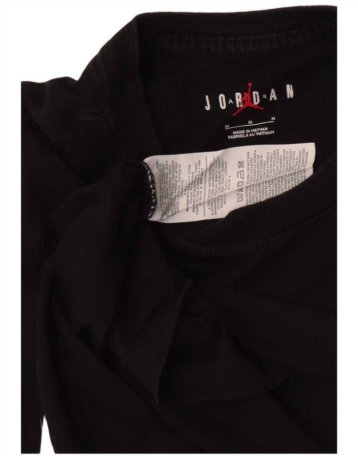 Jordan Herren Air Graphic T-Shirt Top aus mittelschwarzer Baumwolle