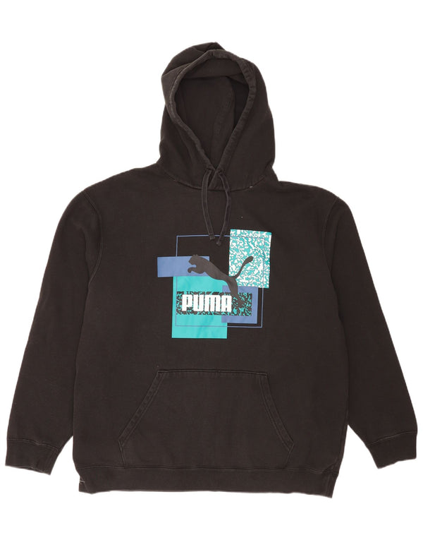 Puma Herren Graphic Hoodie Pullover XL Schwarz Baumwolle