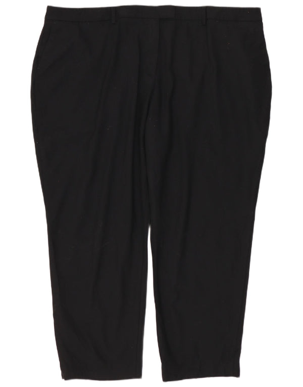 Marks & Spencer Damen-Anzughose mit hoher Taille, UK 22, 3XL, W44, L25, Schwarz