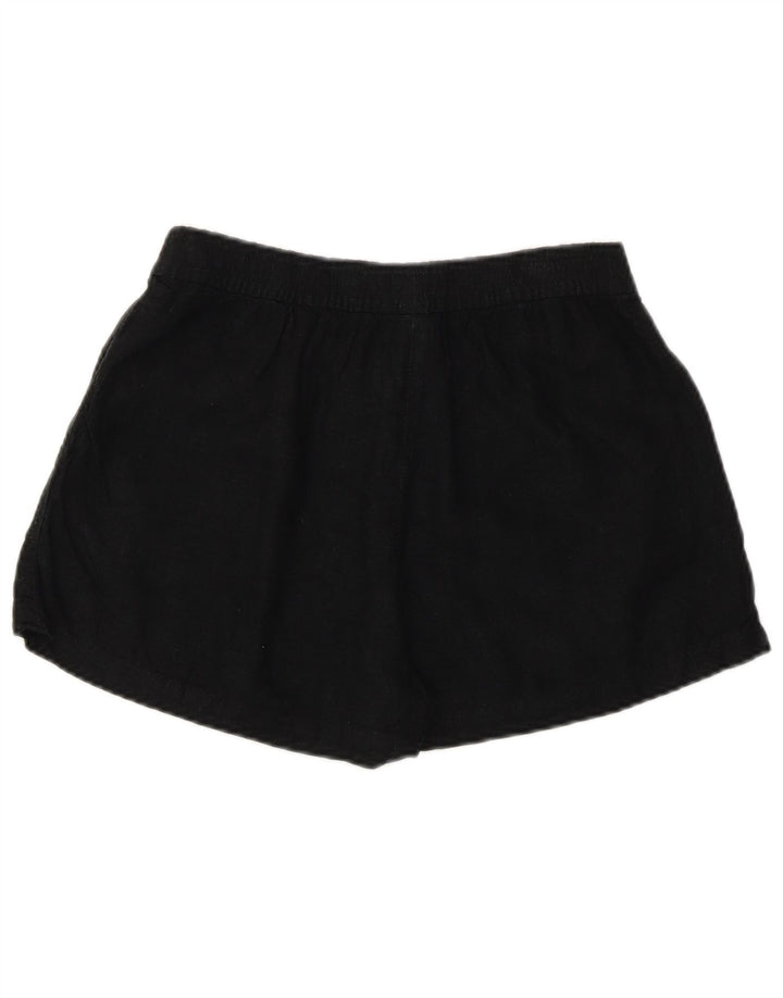 J. CREW Damen Freizeitshorts XS W26 Schwarz Leinen