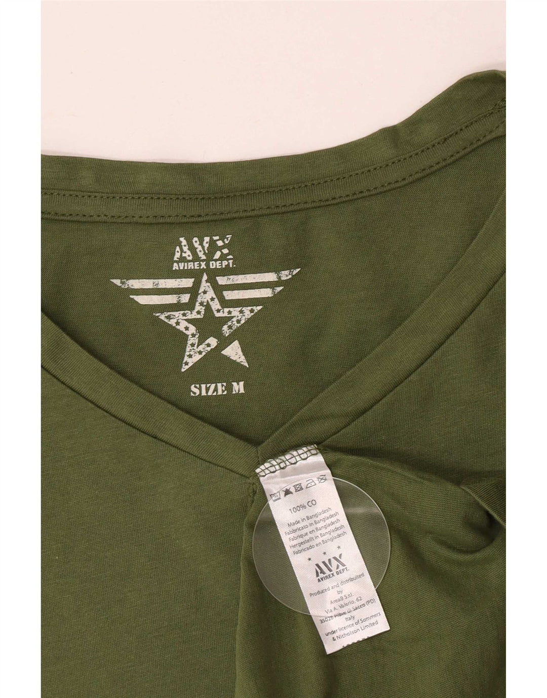 Avirex Herren-T-Shirt mit Grafik, mittlere Khaki-Baumwolle