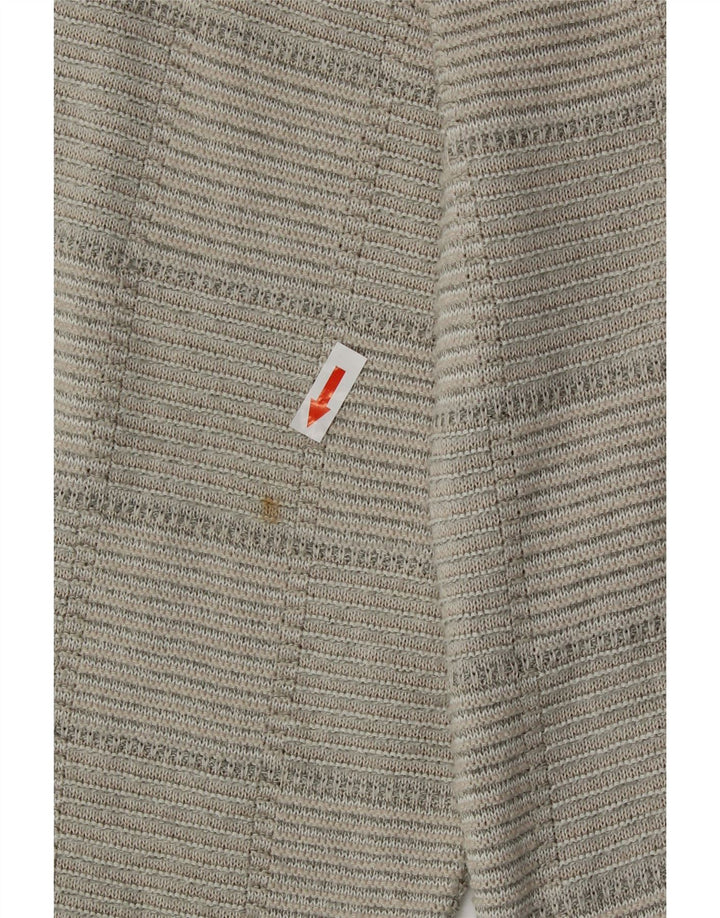 Demiro Herren-Cardigan-Pullover IT 54 XL Graue geometrische Baumwolle