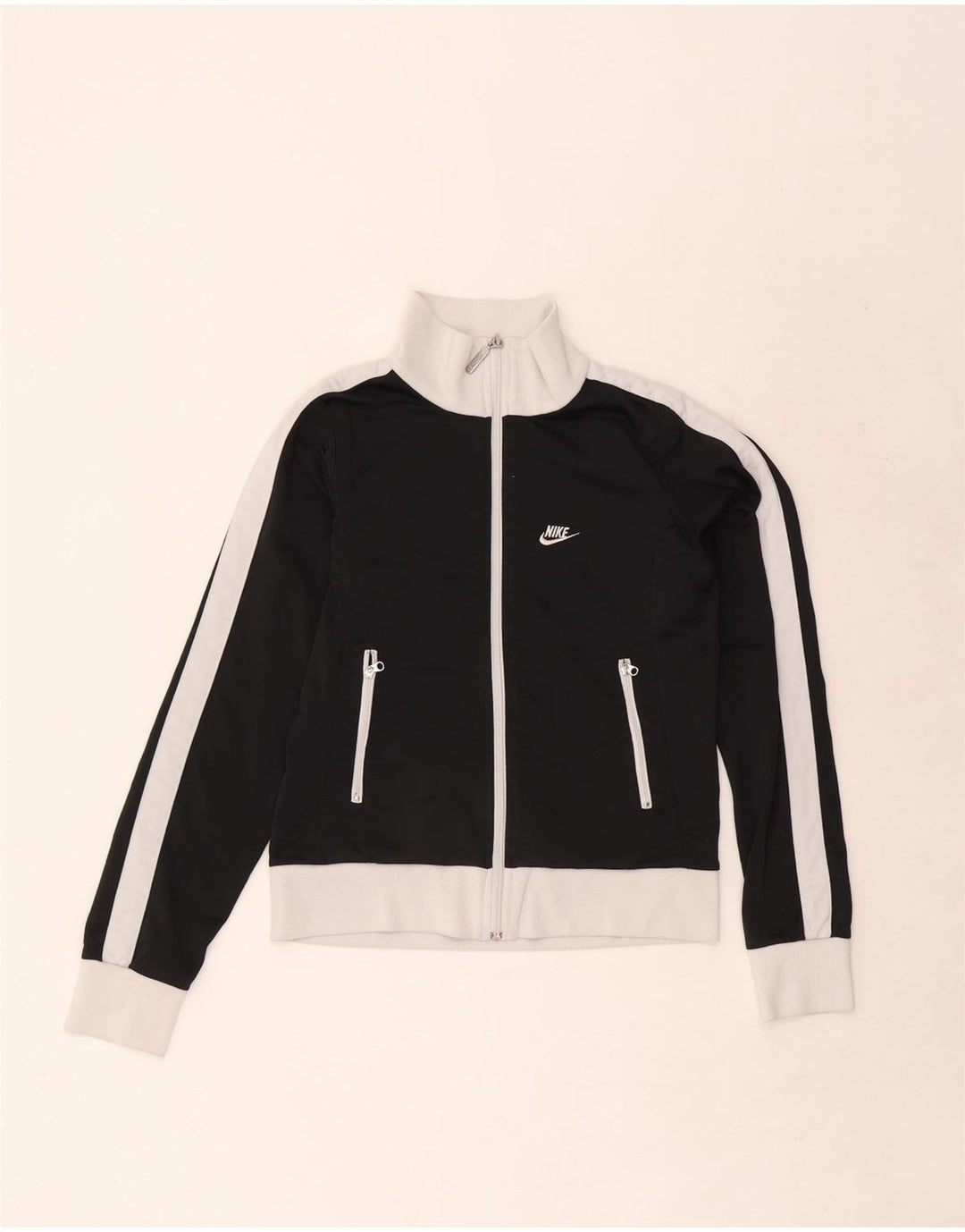Nike Damen-Trainingsanzug, UK 8/10, Größe S, Schwarz, Colourblock-Polyester