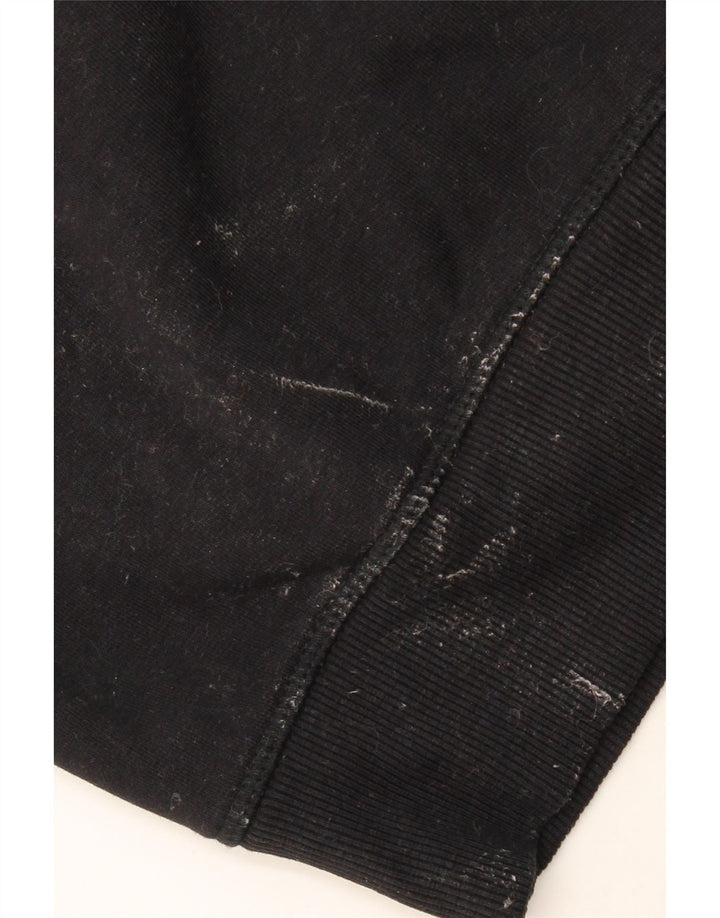 KANGAROOS Herren-Kapuzenpullover mit grafischem Reißverschluss, mittelschwarz, Baumwolle