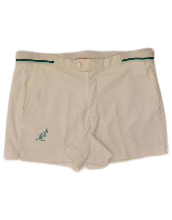AUSTRALIAN L'ALPINA Damen Shorts IT 46 Large W33 Off White Synthetik