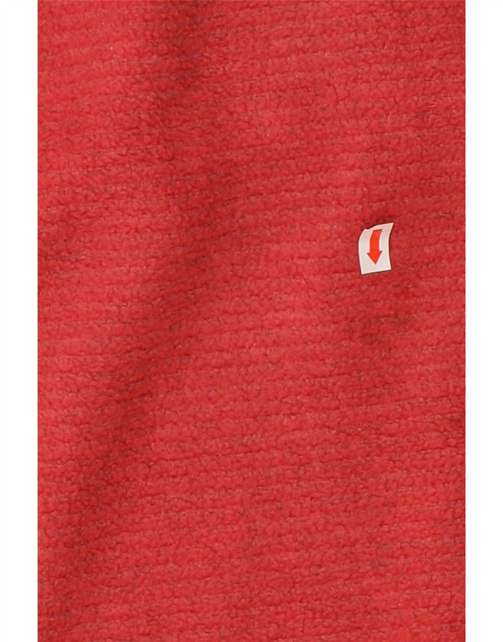 WEIRD FISH Womens Zip Neck Fleece Jumper UK 14 Large  Red Polyester Vintage Weird Fish and Second-Hand Weird Fish from Messina Hembry 